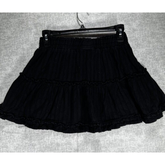Princess Polly Women’s Mini Skirt Black Size 6 Tiered - Picture 3 of 6